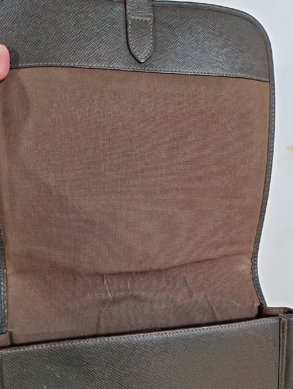Louis Vuitton Dark Brown Taiga Leather Messenger Bag - Picture 11 of 12